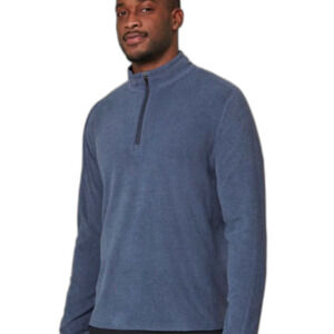 Mondetta Outdoor Project Men's Quarter Zip Blue Pullover, very soft, XL